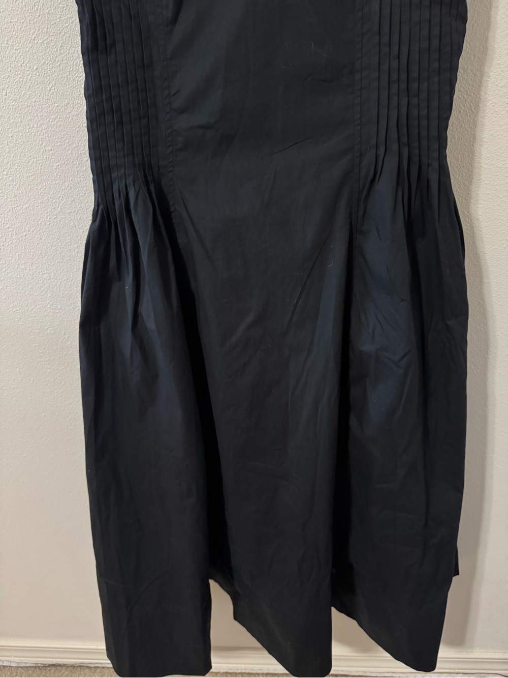 Anthropologie Cotton Sleeveless Scoop-Neck Midi Dress Black Rear Zipper-XL - Picture 6 of 11